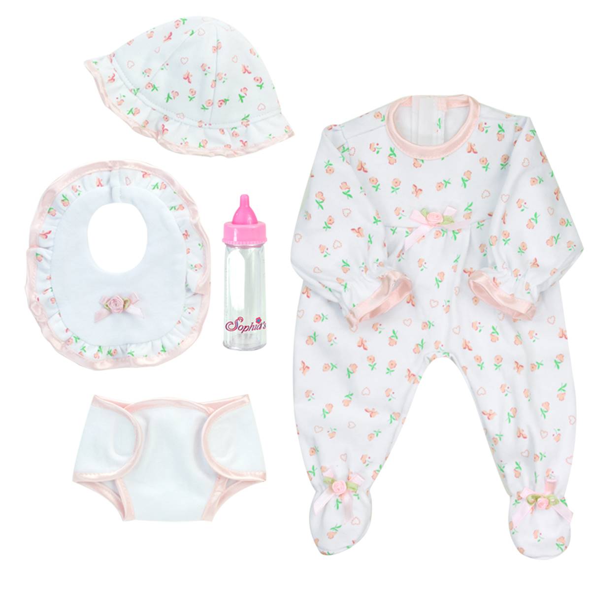 Sophia's(R) 5pc. Floral Print Sleeper Set