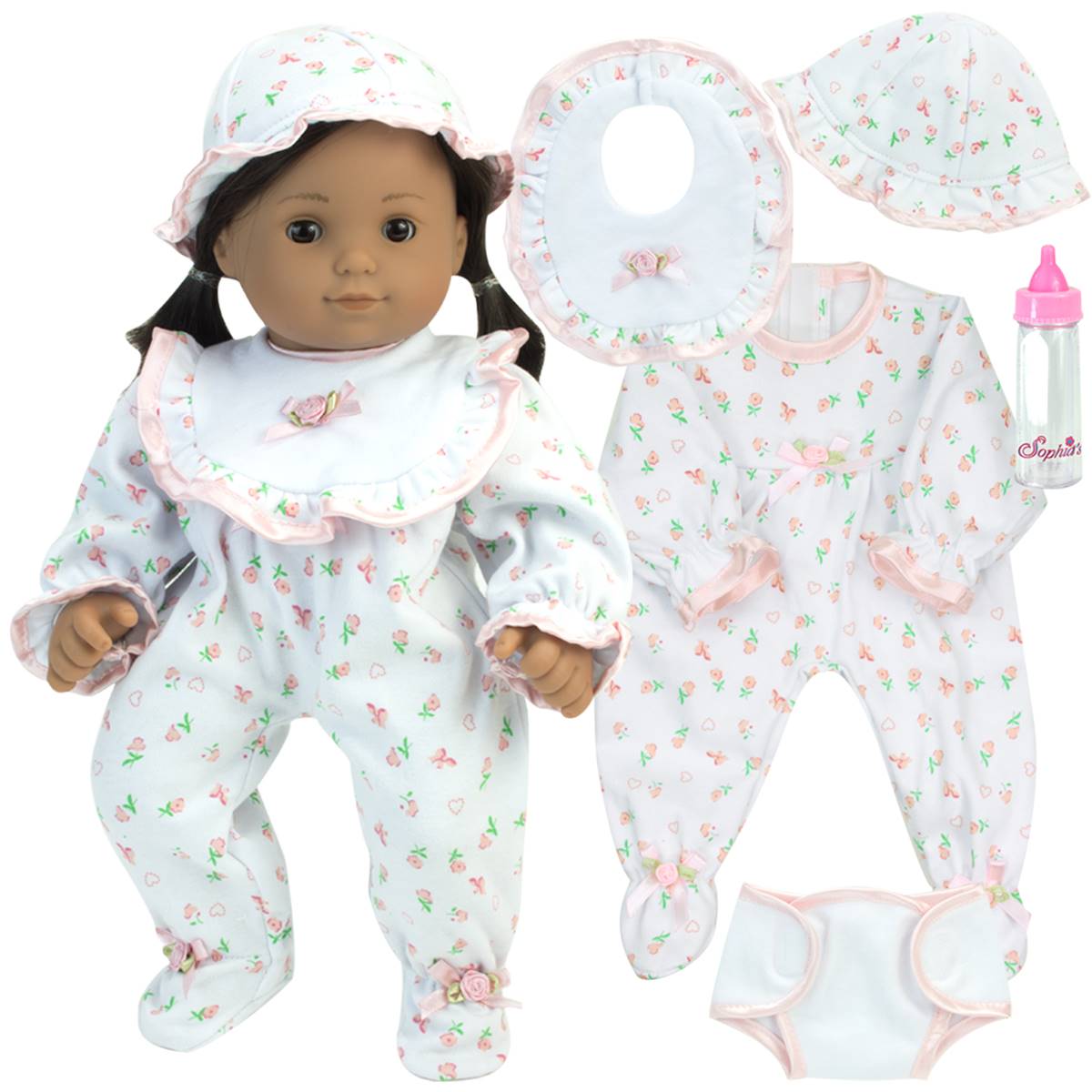 Sophia's(R) 5pc. Floral Print Sleeper Set