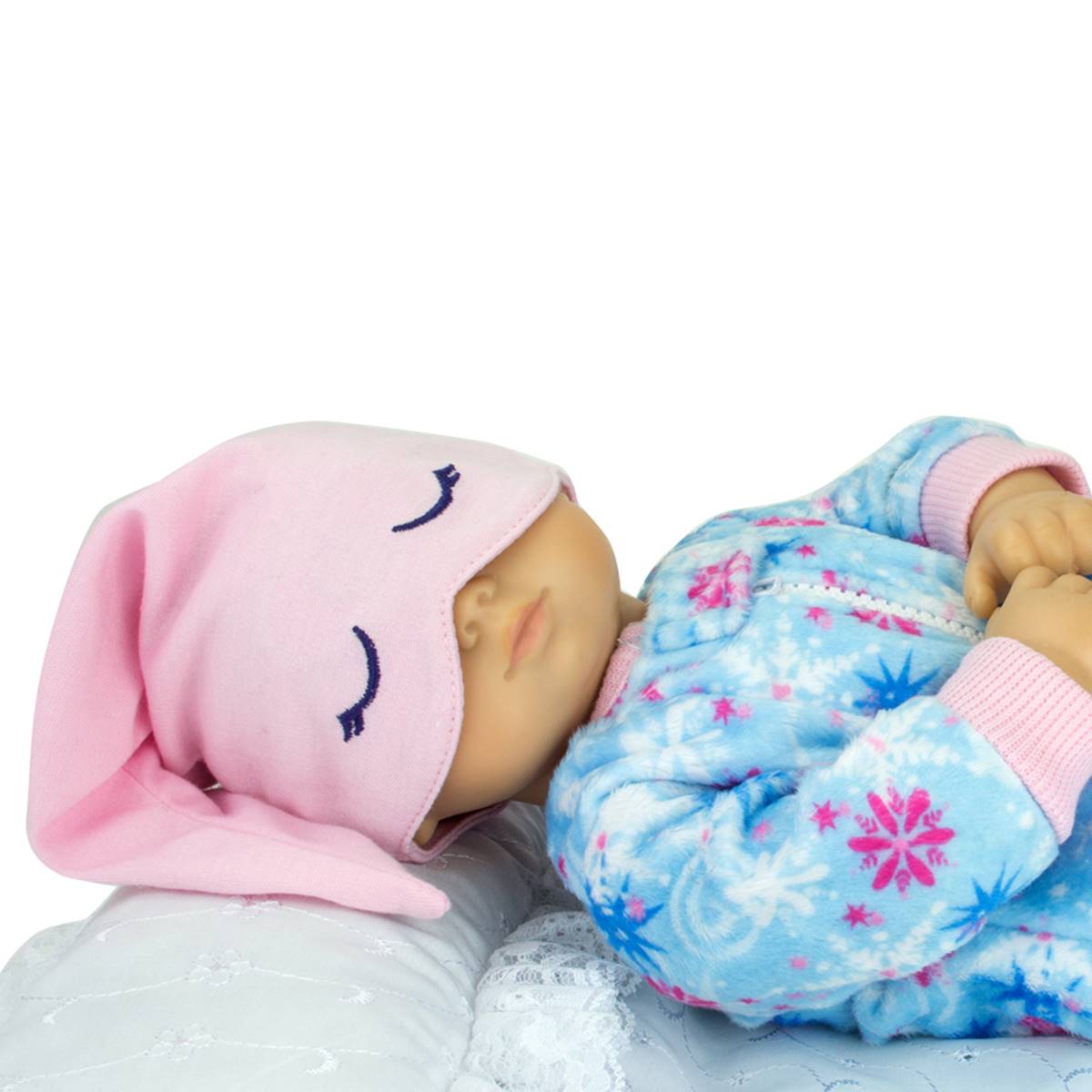 Sophia's(R) Print Fleece Sleeper & Hat