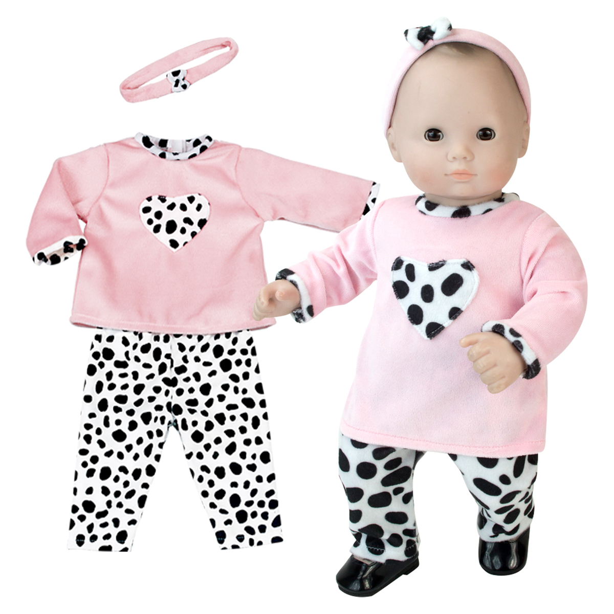 Sophia's(R) Dalmation Print Shirt & Pants Set