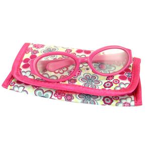 Sophia's(R) Floral Flap Case & Hot Pink Plastic Eyeglasses Set alternate view