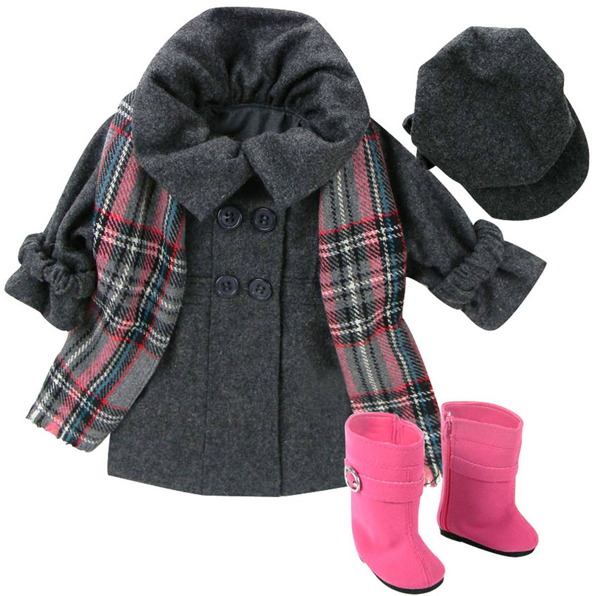 Sophia's(R) 4pc. Wool Coat Winter Set