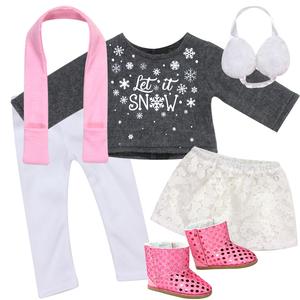 Sophia's(R) 6pc. Let it Snow Sweater and Skirt Set