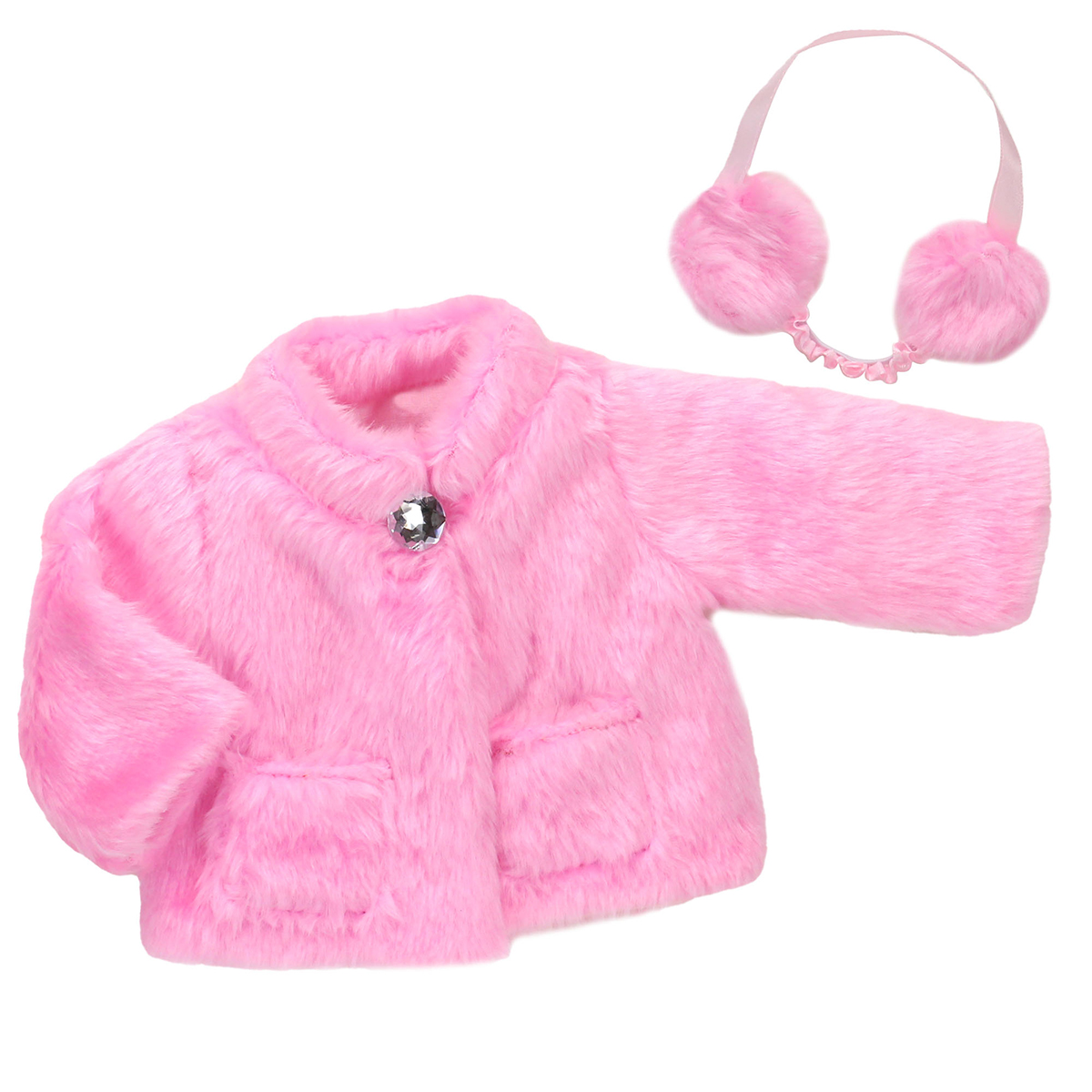 Sophia's(R) Fur Coat And Earmuff Headband Set