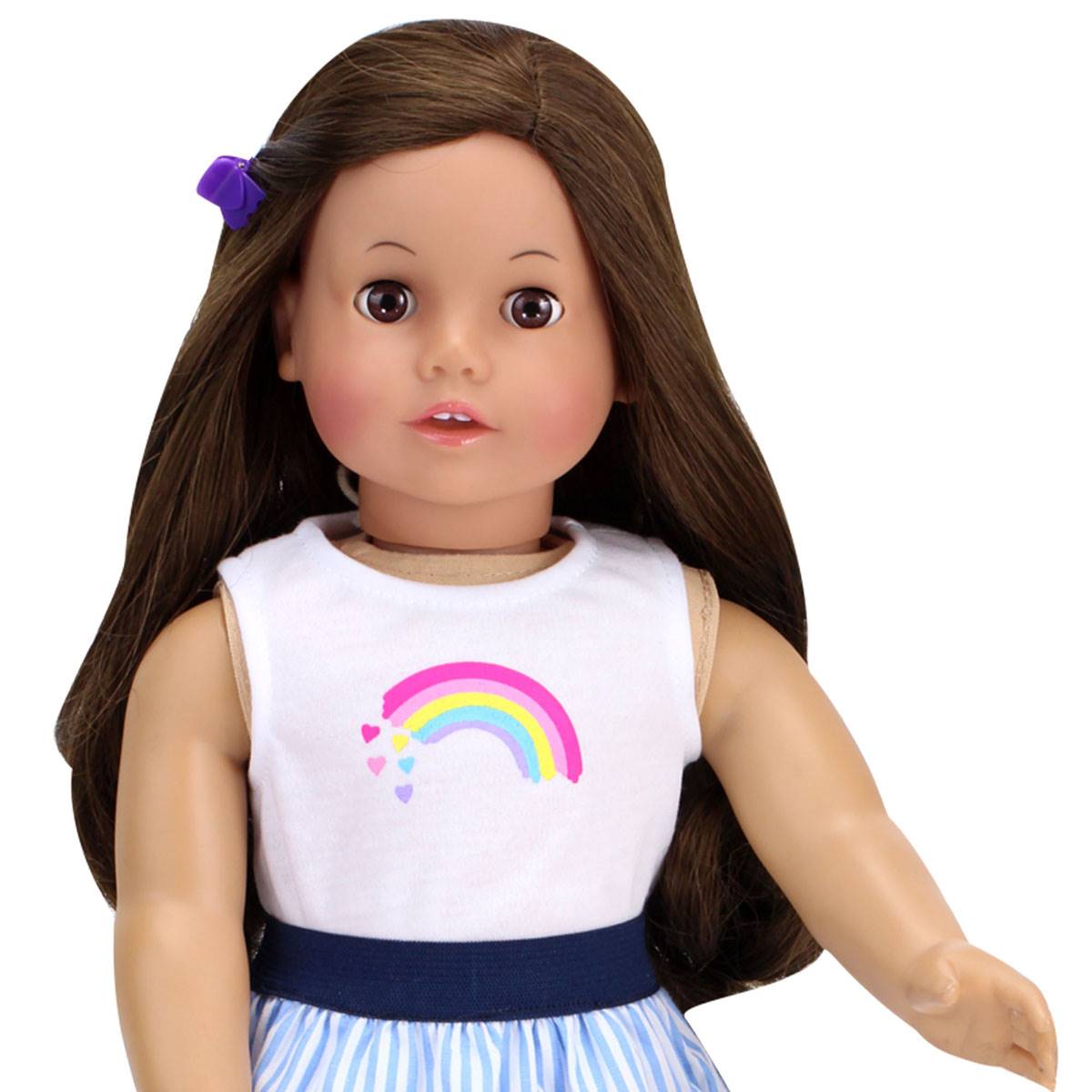 Sophia's(R) 2pc. Rainbow Striped Skirt And Top Set