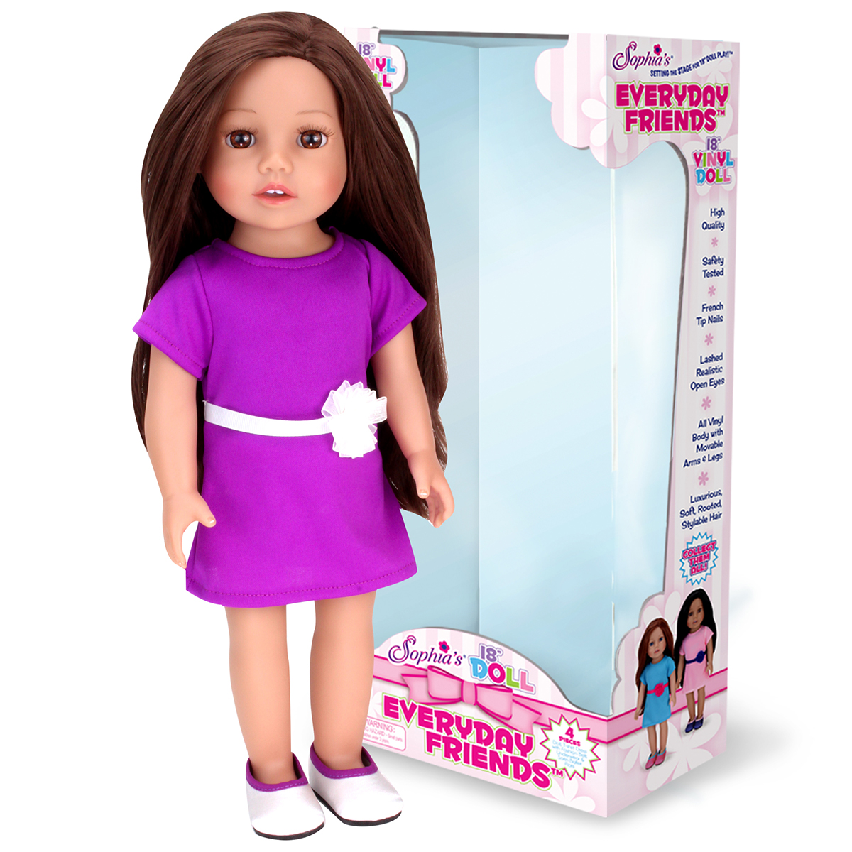 Sophia's(R) Miley Brunette Vinyl Doll