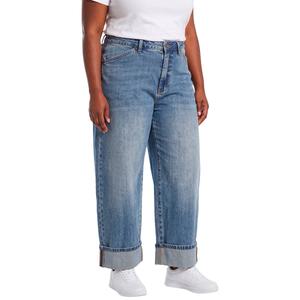 Plus Size Architect(R) Cuffed Ankle Wide Leg Barrel Jeans