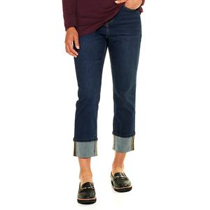Womens Bleu Denim Roll Cuff Denim Jeans