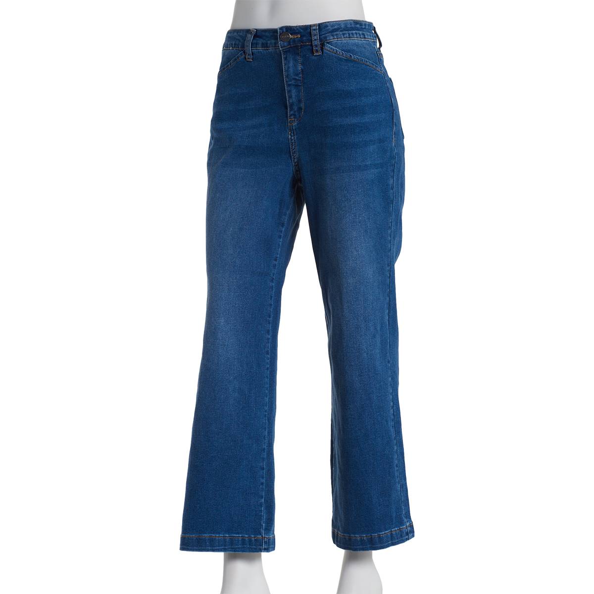 Womens Bleu Denim Trouser Straight Leg Jeans