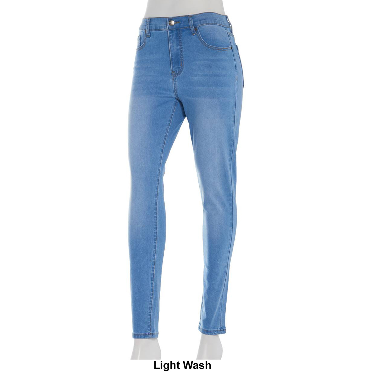 Plus Size Bleu Denim Basic Solid Denim Skinny Jean