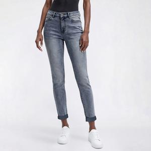 Womens Bleu Denim Roll Cuff Skinny Ankle Jeans alternate view