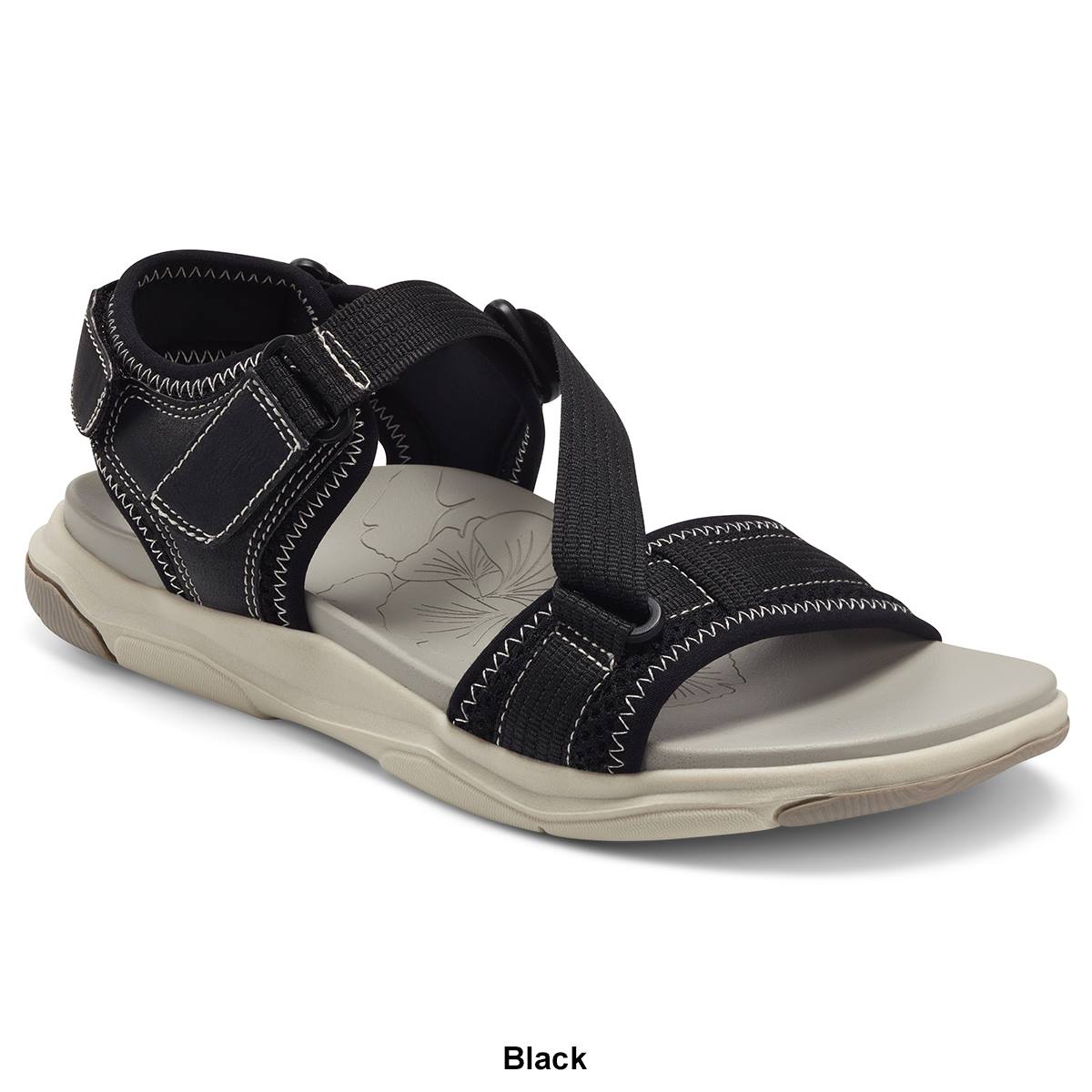 Womens Earth Origins Vivvy Vegan Strappy Sport Sandals - Wide