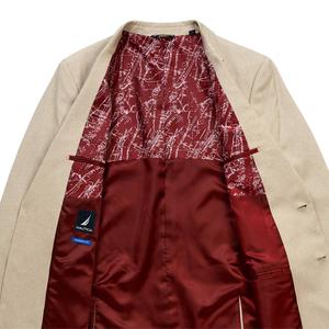 Mens Nautica(R) Poly Cotton Solid Suit Jacket - Tan alternate view