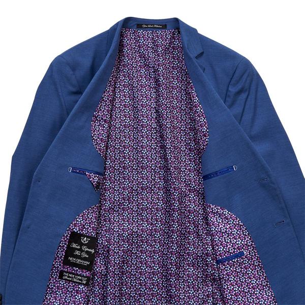 Mens Nick Graham Solid Suit Jacket - Light Blue alternate view
