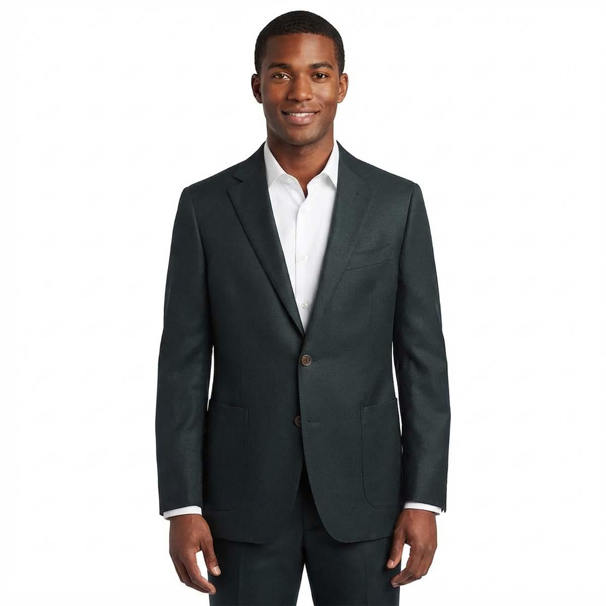 Nautica Men Modern-Fit Active Stretch Structure Weave Sport Coat - Dark Olive