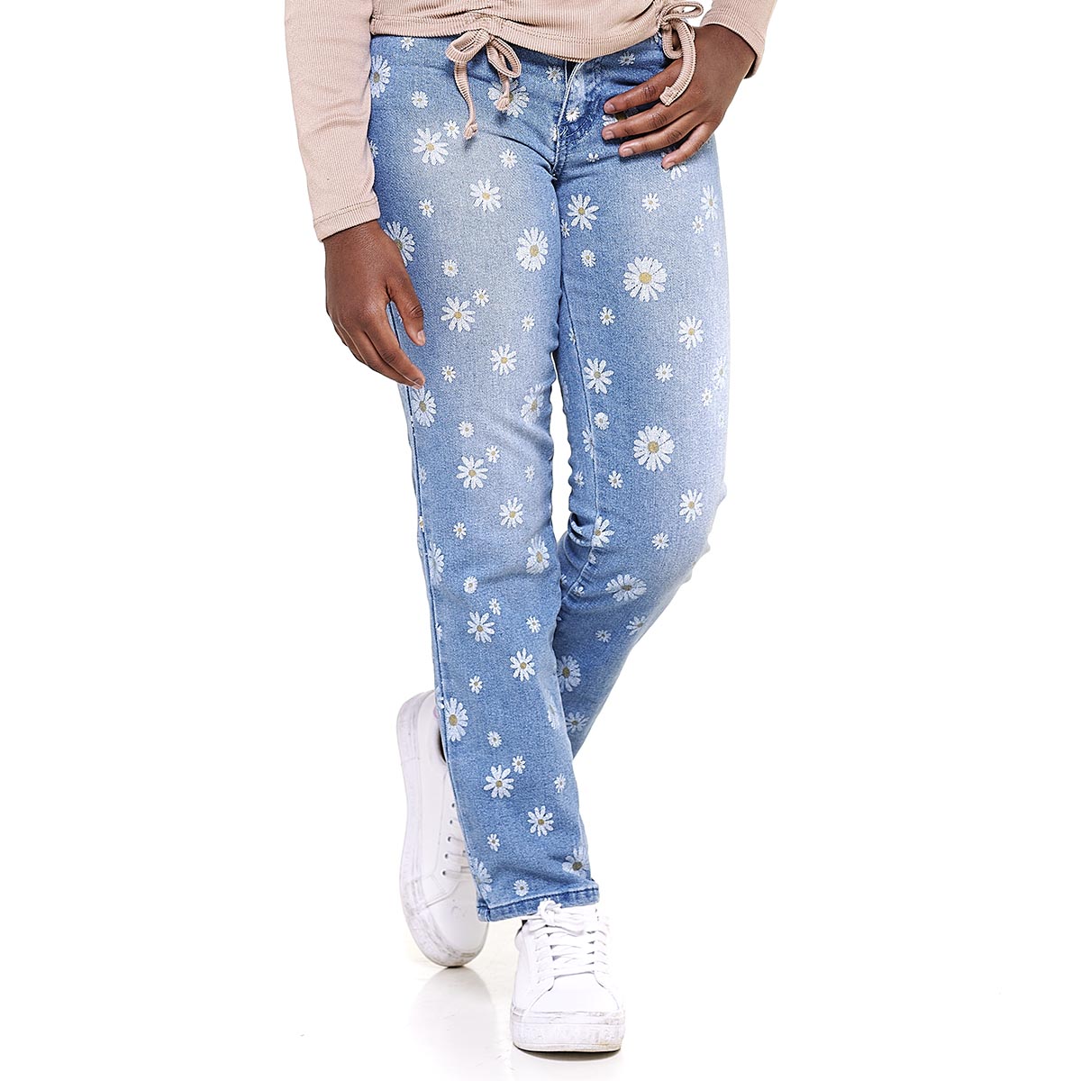 Girls (7-16) Gogo Star(tm) Straight Leg Daisy Jeans