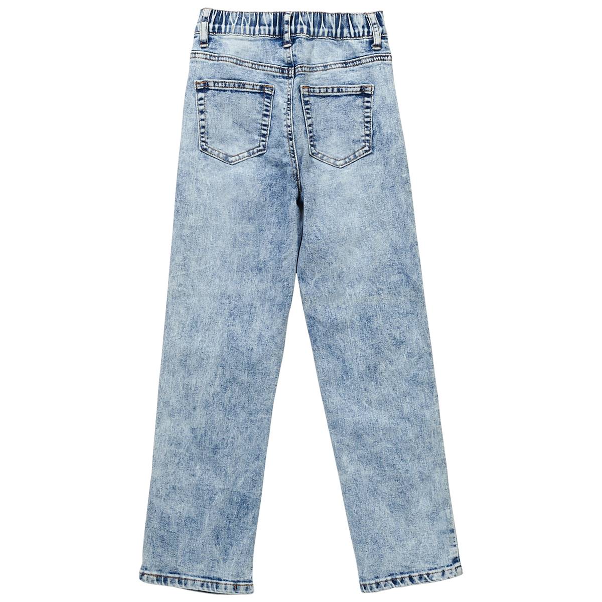 Girls (7-16) Gogo Star(tm) Daisy Acid Wash Straight Leg Jeans