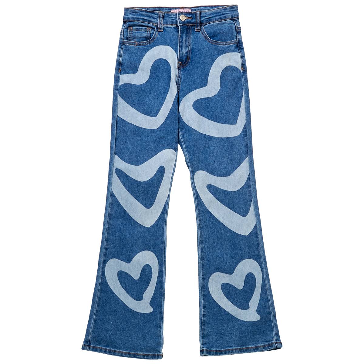 Girls (7-16) Gogo Star(tm) Flared Giant Heart Jeans