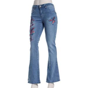Juniors Gogo Jeans Low Rise Bootcut Jeans w/ Butterfly Embroidery alternate view