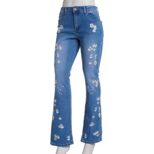 Juniors Gogo Jeans High Rise Bootcut Floral Embroidered Jeans