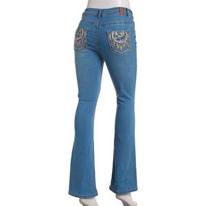 Juniors Gogo Jeans Mid Rise Bootcut Rhinestone Pocket Jeans alternate view