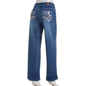 Juniors Gogo Jeans High Rise Straight Leg Rhinestone Pocket Jeans alternate view