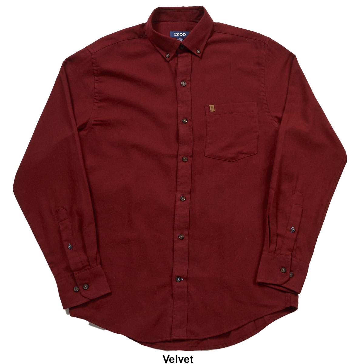 Mens IZOD(R) Solid Flannel Shirt