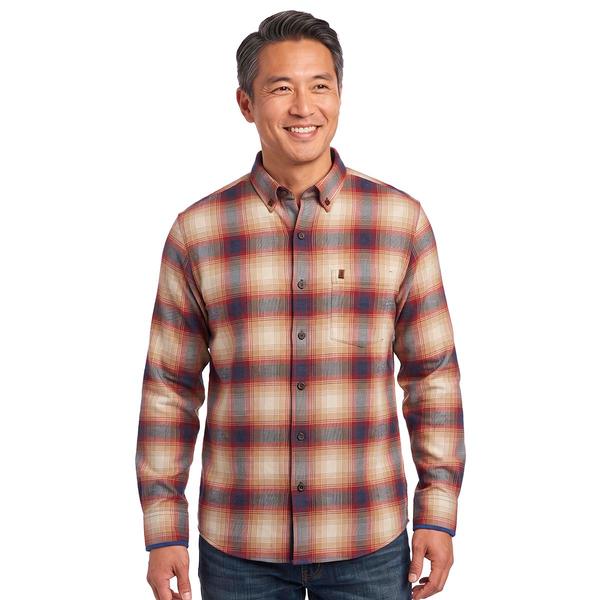 Mens IZOD(R) Long Sleeve Stratton Flannel Shirt - Medieval Blue