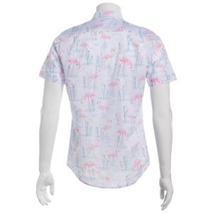 Mens IZOD(R) Chambray Short Sleeve Button Down Shirt - Bright White alternate view