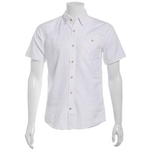 Mens IZOD(R) Solid Chambray Short Sleeve Button Down Shirt - White alternate view