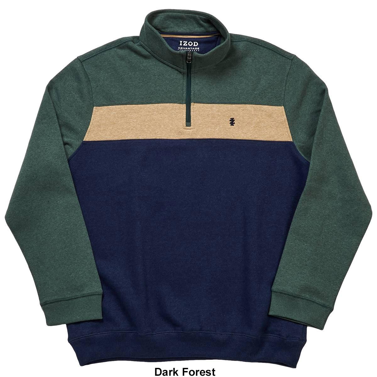 IZOD Mens IZOD(R) Color Block 1/4 Zip Pullover Sweater