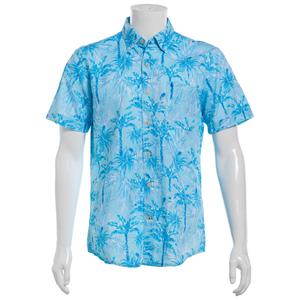 Mens IZOD(R) Chambray Short Sleeve Button Down Shirt - Atomizer