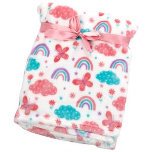Baby Elements Butterflies & Rainbows Soft Plush Blanket