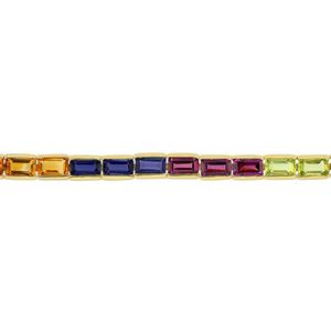 Gemstone Classics(tm) Plated Silver Rose de France Tennis Bracelet alternate view