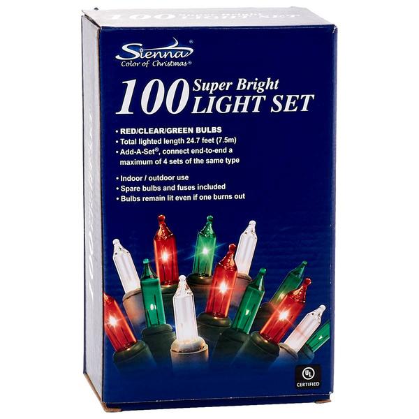 Sienna Add-A-Set(R) Red Clear & Green 100ct. Christmas Lights