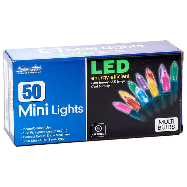Sienna Multi-Color 50ct. Incandescent Christmas Lights