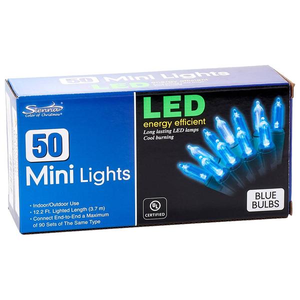 Sienna Blue 50ct. Incandescent Christmas Lights
