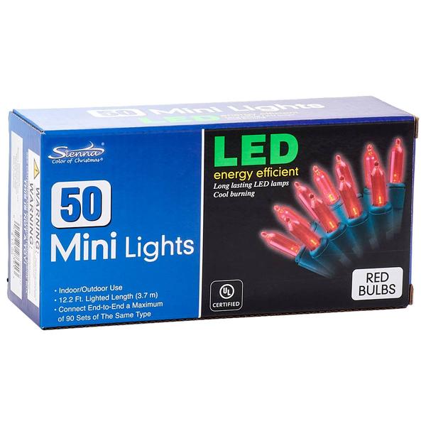 Sienna Red 50ct. Incandescent Christmas Lights
