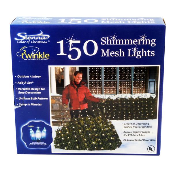 Sienna 4ft. x 6ft. 150 Clear Shimmering Net Lights