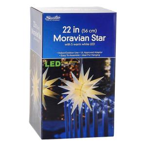 Sienna 22in. Moravian Star with 5 LED Lights alternate view