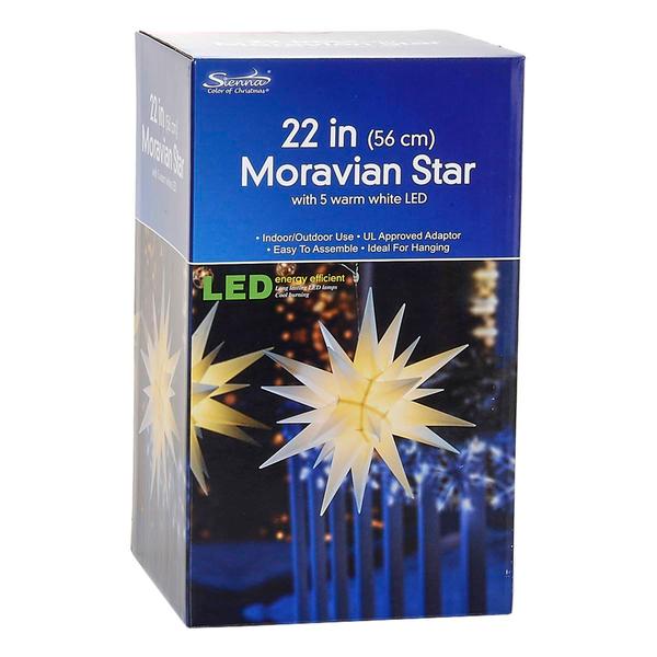 Sienna 22in. Moravian Star with 5 LED Lights alternate view