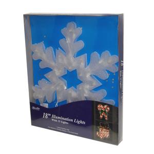 Sienna Snowflake Light Glazed Window Decor