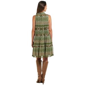 Womens Harper 241 Sleeveless Geo Tier Ruffle Hem A-Line Dress alternate view