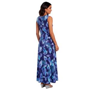 Plus Size Harper 241 Sleeveless Leaf Keyhole Neck Maxi Dress alternate view
