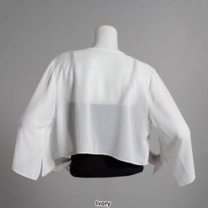 Womens Harper 241 Draped Lapel Cropped Open Cardigan alternate view