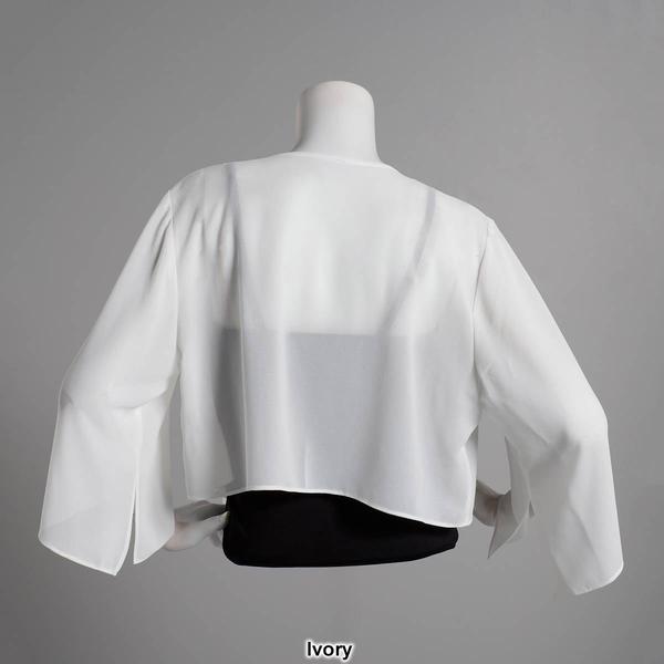 Womens Harper 241 Draped Lapel Cropped Open Cardigan alternate view