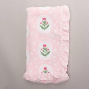 DreamKids(tm) Flower & Hearts Ruffle Baby Blanket