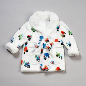 Baby Boy Little Celebrity(tm) Construction Vehicles Bathrobe