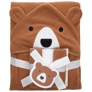Jamberries 3D Bear Hooded Towel W/3 Washcloths