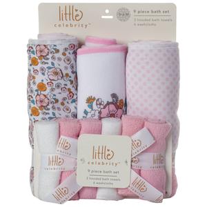 Little Celebrity(tm) 9pc. Floral/Dot Bath Set